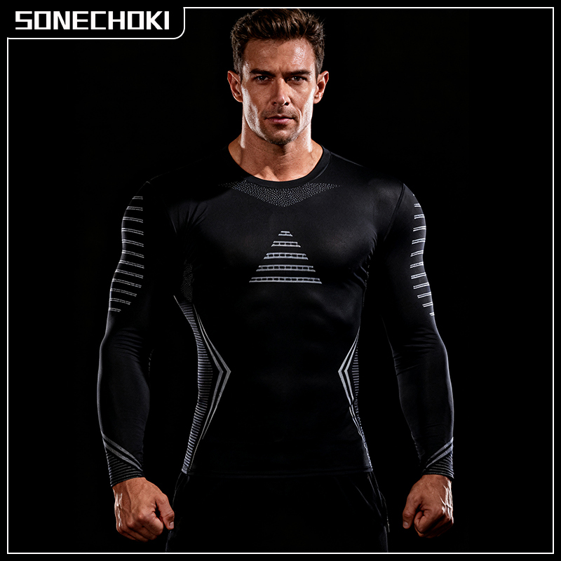 Running Gear Winter - قميص جري مضغوط للرجال سريع الجفاف