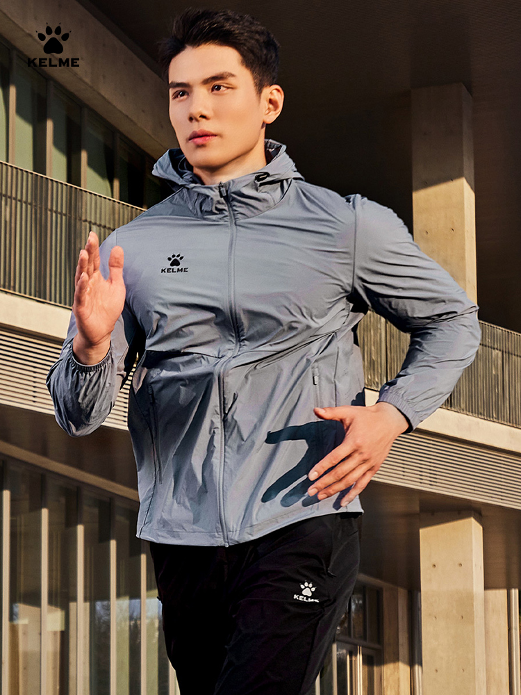 Running Gear Rain - سترة Kelme للرجال للجري معطف واق