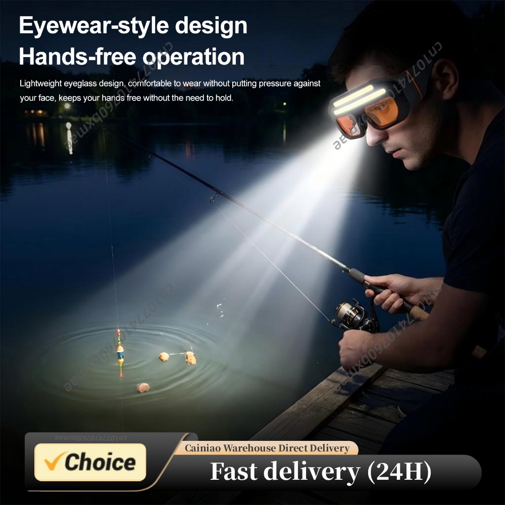 Running Headlamp Led - نظارات واقية LED COB بمصدر ضوء