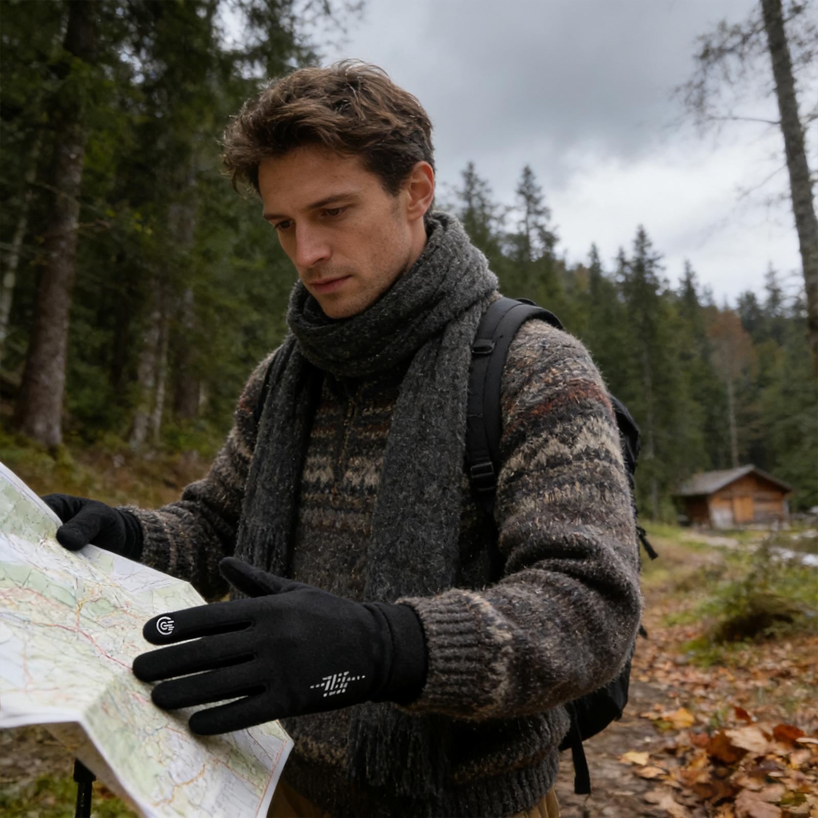 Running Gear For Cold Weather - قفازات الشتاء ركوب الدراجات كاملة الأصابع
