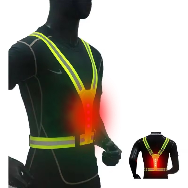 LED تشغيل سترة عاكسة متوهجة عا - مراجعة Reflective Running Jacket وسعره